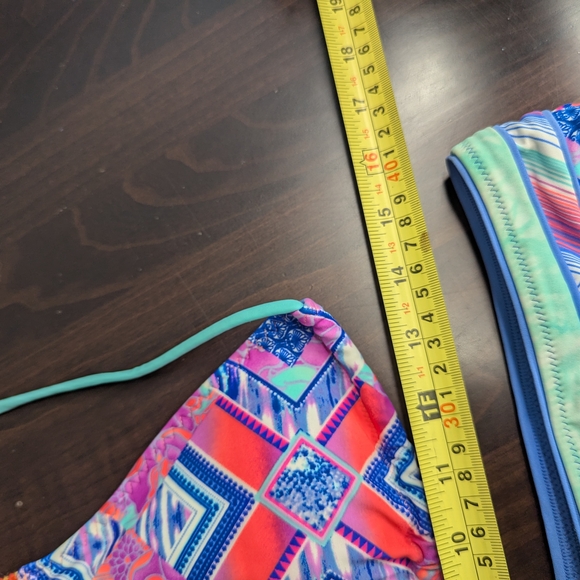 Pink and Blue Geometric Bikini Set - Picture 6 of 10